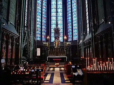 Chapel of Notre Dame-Drapiere (Lady's Chapel), early 14th century with 19th century furnishings and decoration