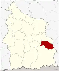 District location in Sisaket province