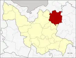 District location in Udon Thani province