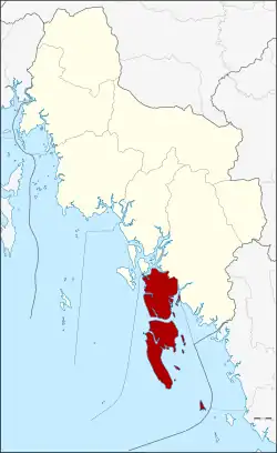 District location in Krabi province