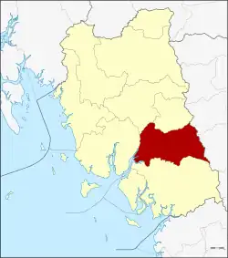 District location in Trang province