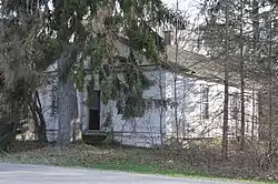 Abandoned Greek Revival house on Pennsylvania Route 258