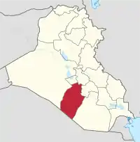 Location of Najaf Governorate