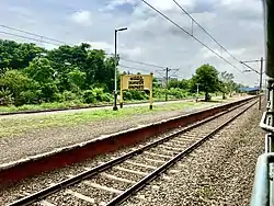 Anaparti railway station signboard