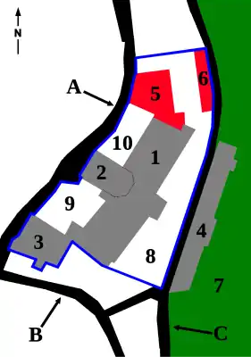 Layout of Thiers old hospital.