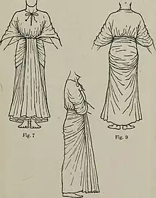 Modern illustration of an Ancient Egyptian men's tunic in a style popularized in the New Kingdom