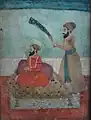 Historical painting of Guru Hargobind dressed in chola