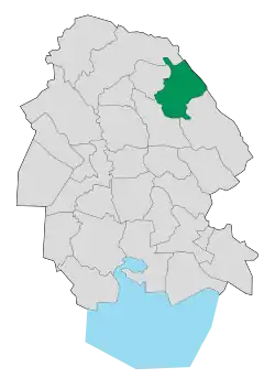 Location of Andika County in Khuzestan province