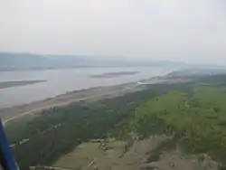 The Angara River near the selo of Boguchany in Boguchansky District