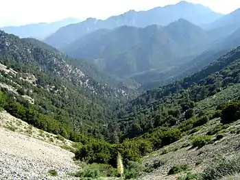 A photo of the San Gabriel Mountains