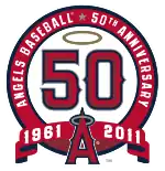 The 50th anniversary logo of the Angels