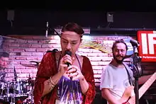 Ekin Cengizkan, Ceylan Ertem and Murat Çopur. Performing live under Ertem's name in Ankara (October 2015)