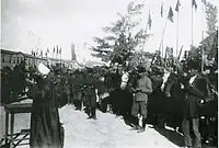 Turkish soldiers at prayer during Eid al-Adha before going to the front on 4 August 1922, Ulus Square, Ankara.