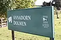 Sign at Annadorn Dolmen, October 2009