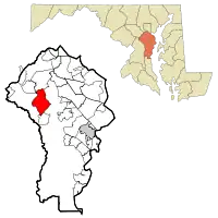 Location of Odenton, Maryland