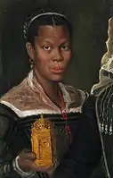 Portrait of an African Woman Holding a Clock, c. 1585