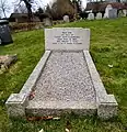 The grave of Annie Lawrence in the church of All Saints at Willian in Hertfordshire