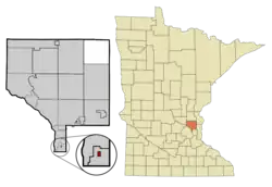 Location of the city of Hilltopwithin Anoka County, Minnesota