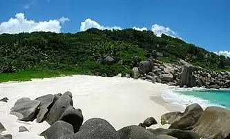 The lovely beach of Anse Marron