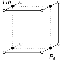 Black-white (antisymmetric) 3D Bravais Lattice number 11b (Orthorhombic system)