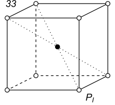 Black-white (antisymmetric) 3D Bravais Lattice number 33 (Cubic system)