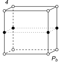 Black-white (antisymmetric) 3D Bravais Lattice number 4 (Monoclinic system)