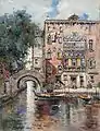 Gondolas in a Venetian Canal. Private collection.