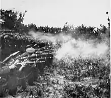 Ion Antonescu being shot by firing squad