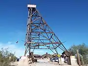 The 19th-century “tower” used in the Goldfield mine