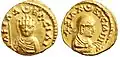 12mm gold coin noteworthy for Aphilas' frontal position.