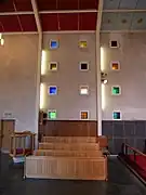 The twelve 'Apostle' windows of the sanctuary