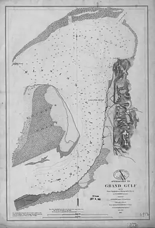 a contemporary topographical and hydrographical survey of the Grand Gulf area