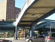 Street stair and pedestrian overpass to Aquarium, demolished in August 2013