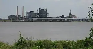 Sugar refinery in Arabi, Louisiana.