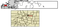 Location of the City of Cherry Hills Village in Arapahoe County, Colorado.