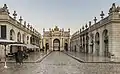 View of the Rue Héré leading up to the Arc Héré from the Place Stanislas.