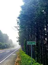 A Sign at the north end of Arch Cape