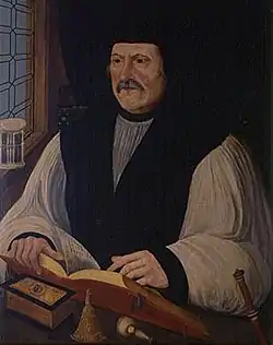 Archbishop Matthew Parker, who served on the 1559 Commission for Ecclesiastical Causes along with Hill