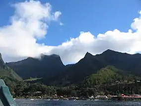 April 2005 view of the town of San Juan Bautista from sea