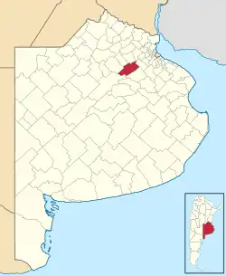 location of Navarro Partido in Buenos Aires Province