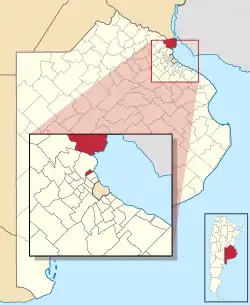 Location of continental part of San Fernando Partido in Greater Buenos Aires and Buenos Aires Province