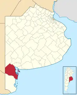 location of Villarino Partido in Buenos Aires Province