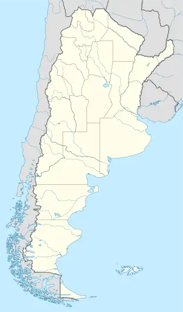 A map of Argentina showing the location of Huaycama