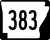 Highway 383 marker