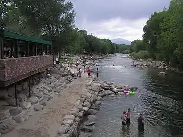 The Arkansas River Walk in downtown Salida.