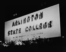 Sign at night