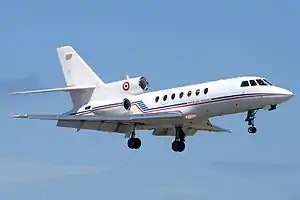 Image 2A Dassault Falcon 50 similar to the one shot down in the assassination of Juvénal Habyarimana and Cyprien Ntaryamira (from 1990s)