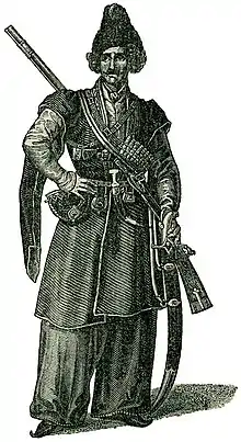 Armenian warrior from Nagorno-Karabakh ( F. A. Brockhaus, 1837)