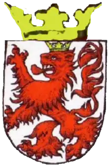 Arms of Mircea I of Wallachia (from a personal seal.) (The lion was used by many rulers of the House of Basarab)