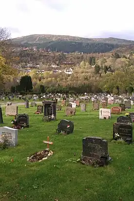 The graveyard surrounding the church